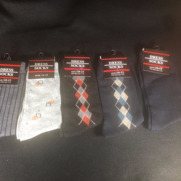 7 PAIRS CREW DRESS SOCKS SIZE 10-13 - Picture 2 of 8